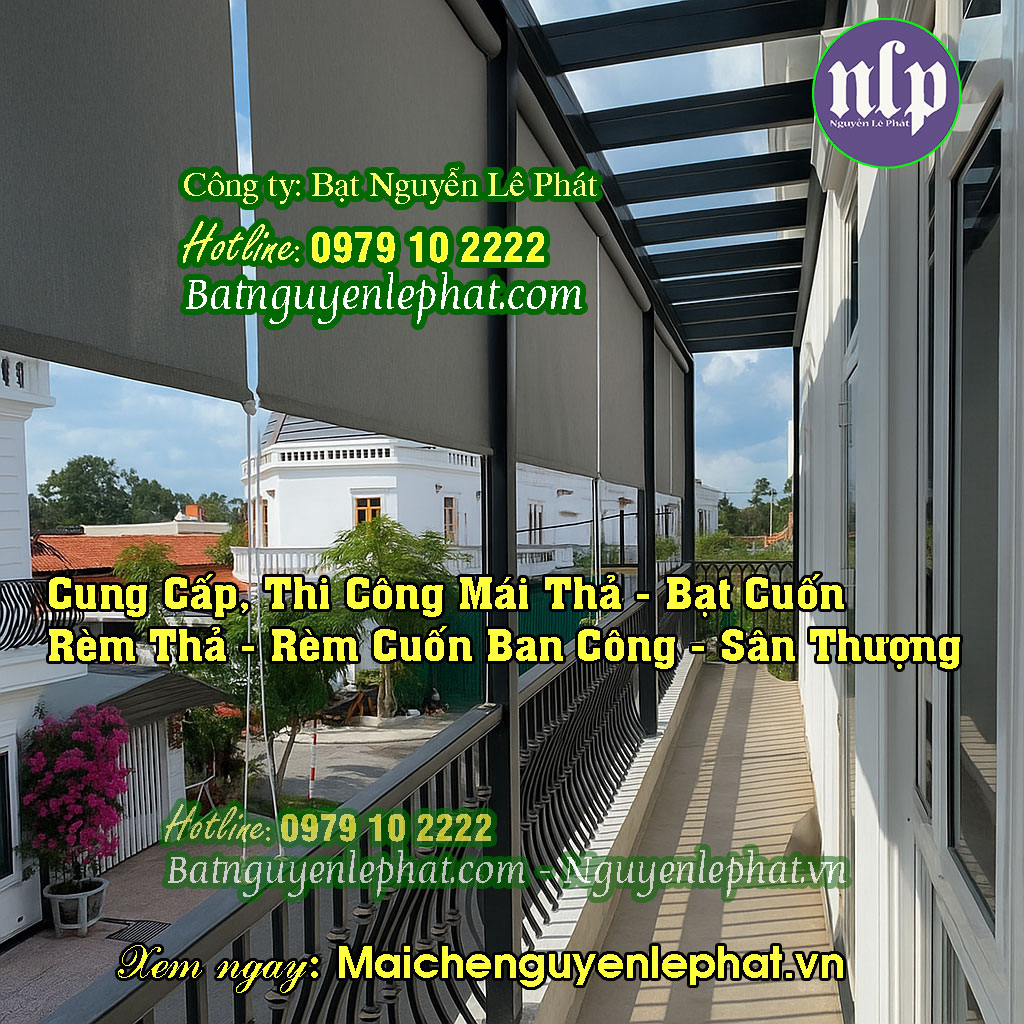 Bạt rèm tự cuốn che nắng mưa Tân Uyên Bạt rèm tự cuốn che nắng mưa Tân Uyên