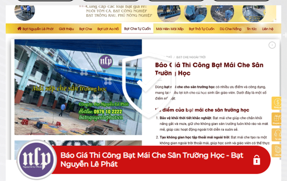Thi công Mái che sân trường học