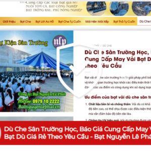 Vải bạt dù che nắng sân trường học Bản Quyền