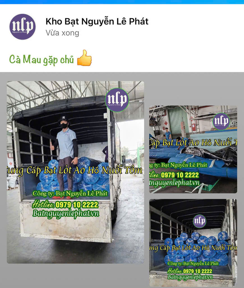 Hình ảnh Thi công cung cấp bạt lót ao tôm HDPE