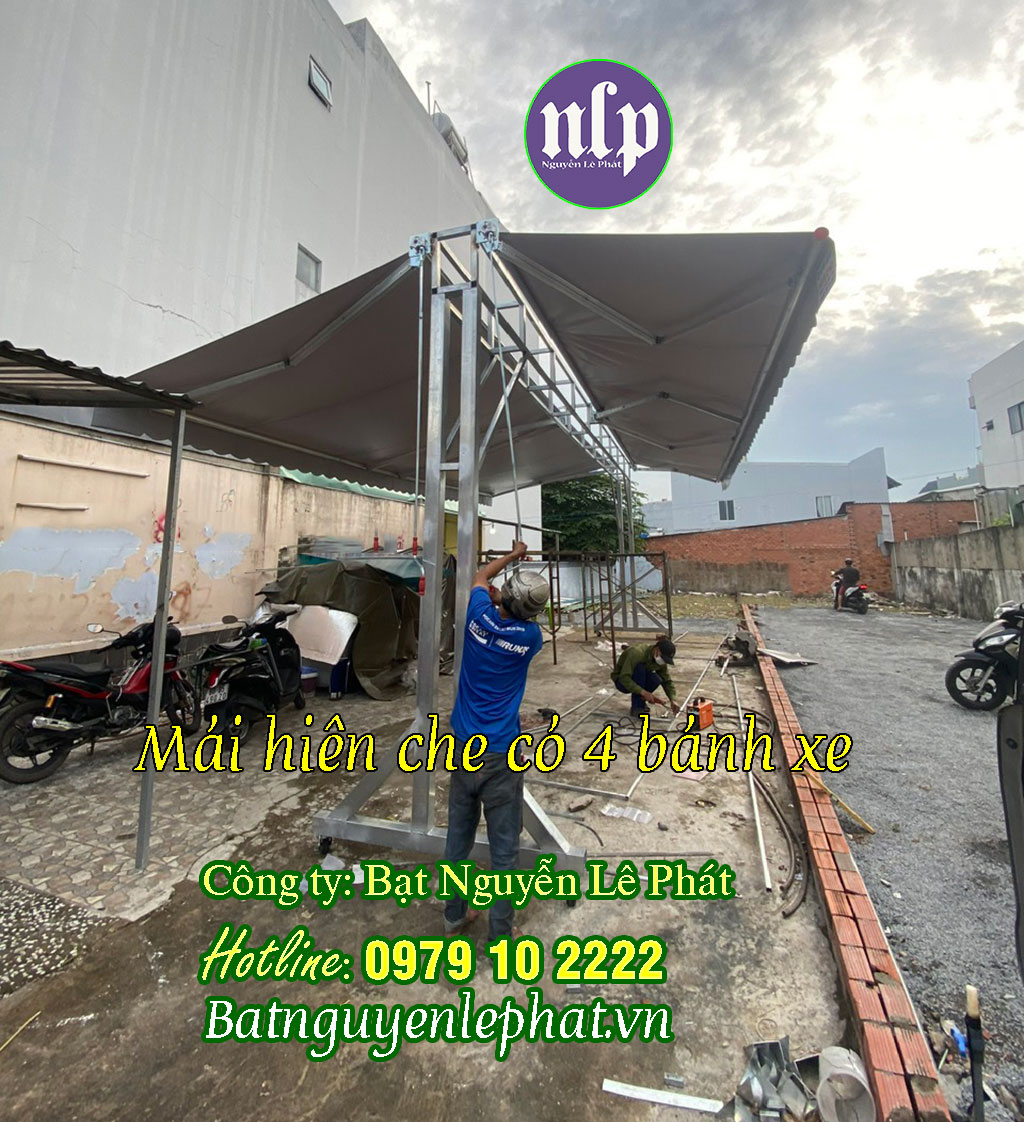 Mái che chữ a có bánh xe tại xuân lộc