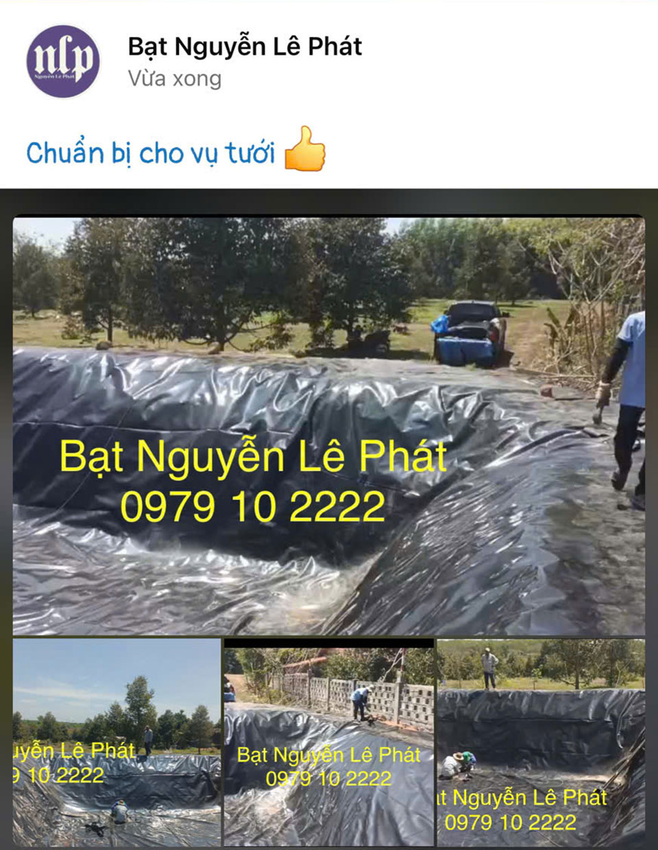 Bạt Nhựa HDPE Lót Ao Hồ Chứa Nước Tưới Cây, Nuôi Cá Tôm tại Điện Biên