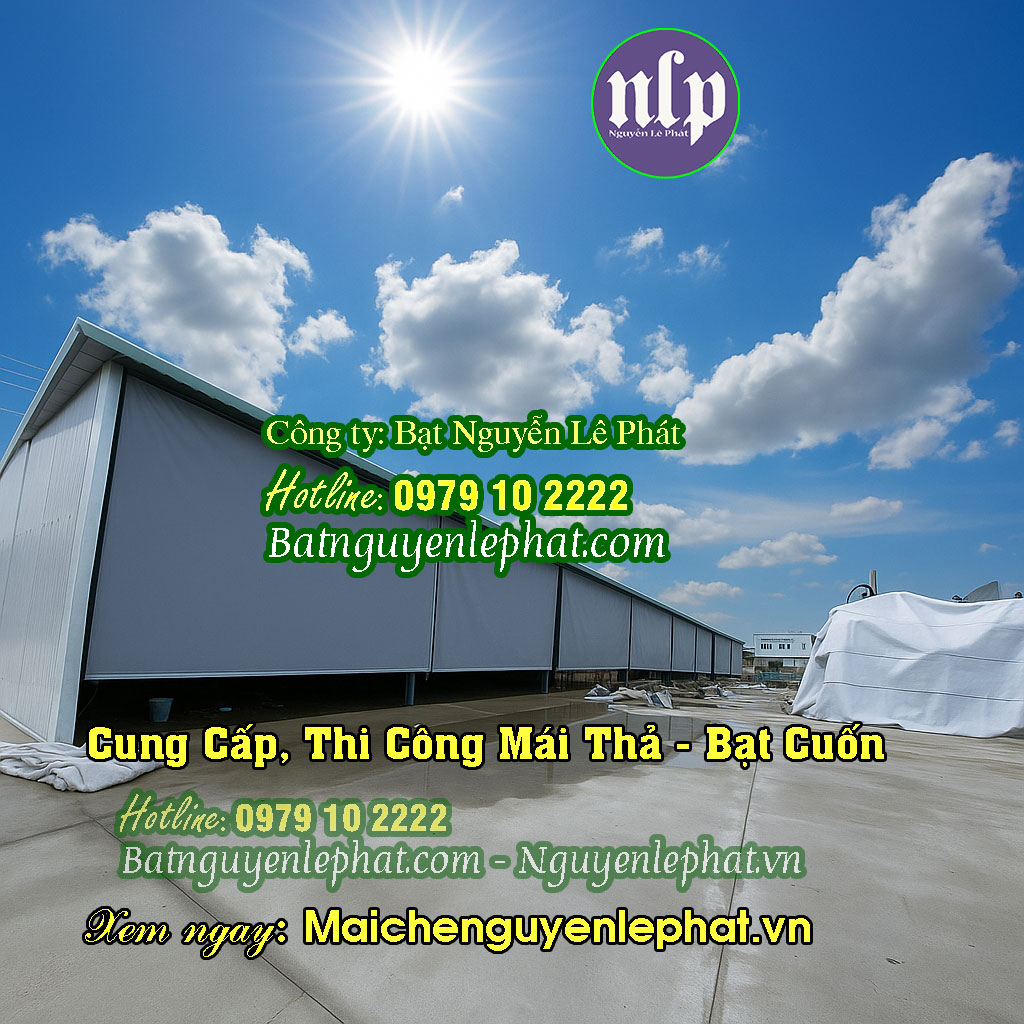 Bạt mái thả che nắng mưa