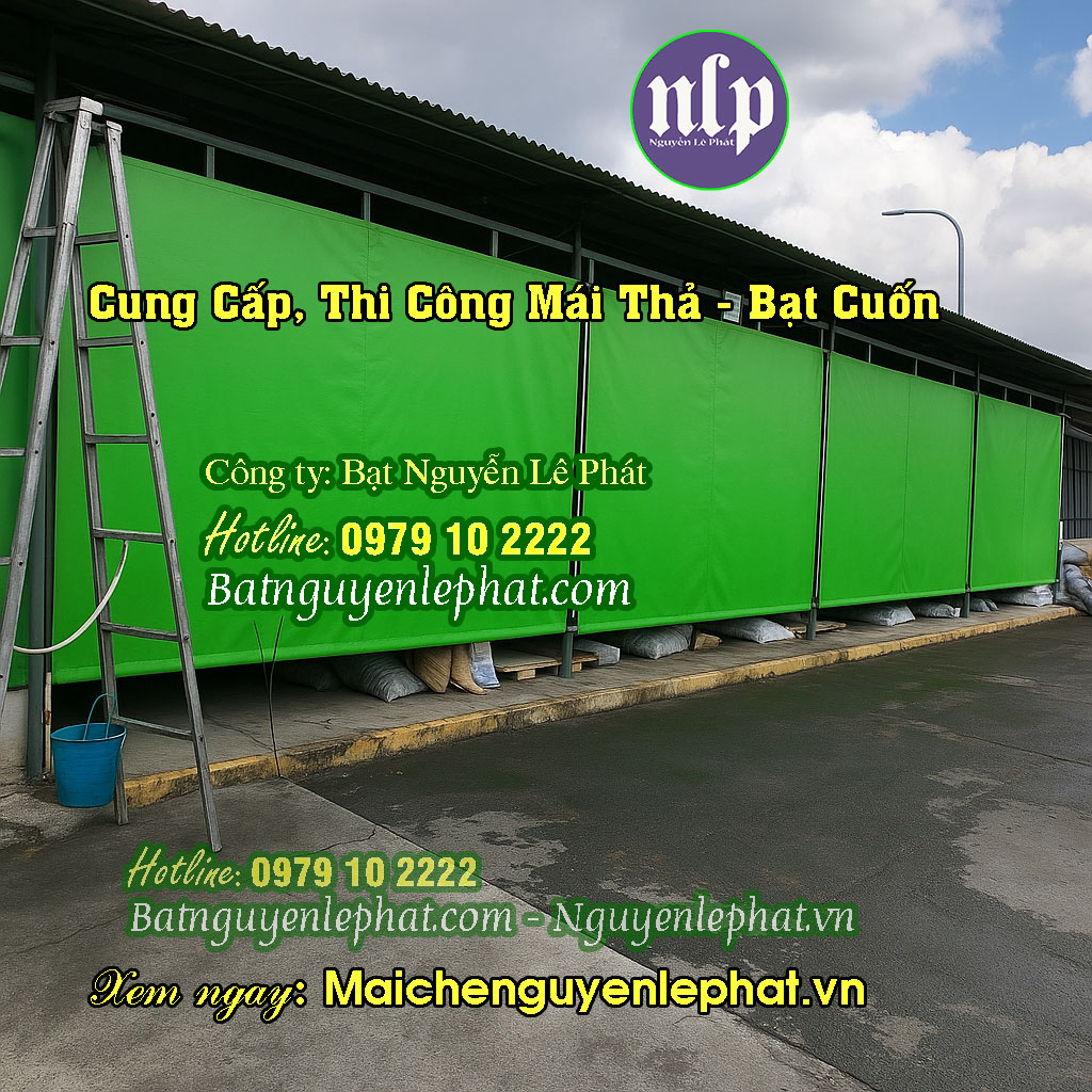 Bạt mái thả che nắng mưa