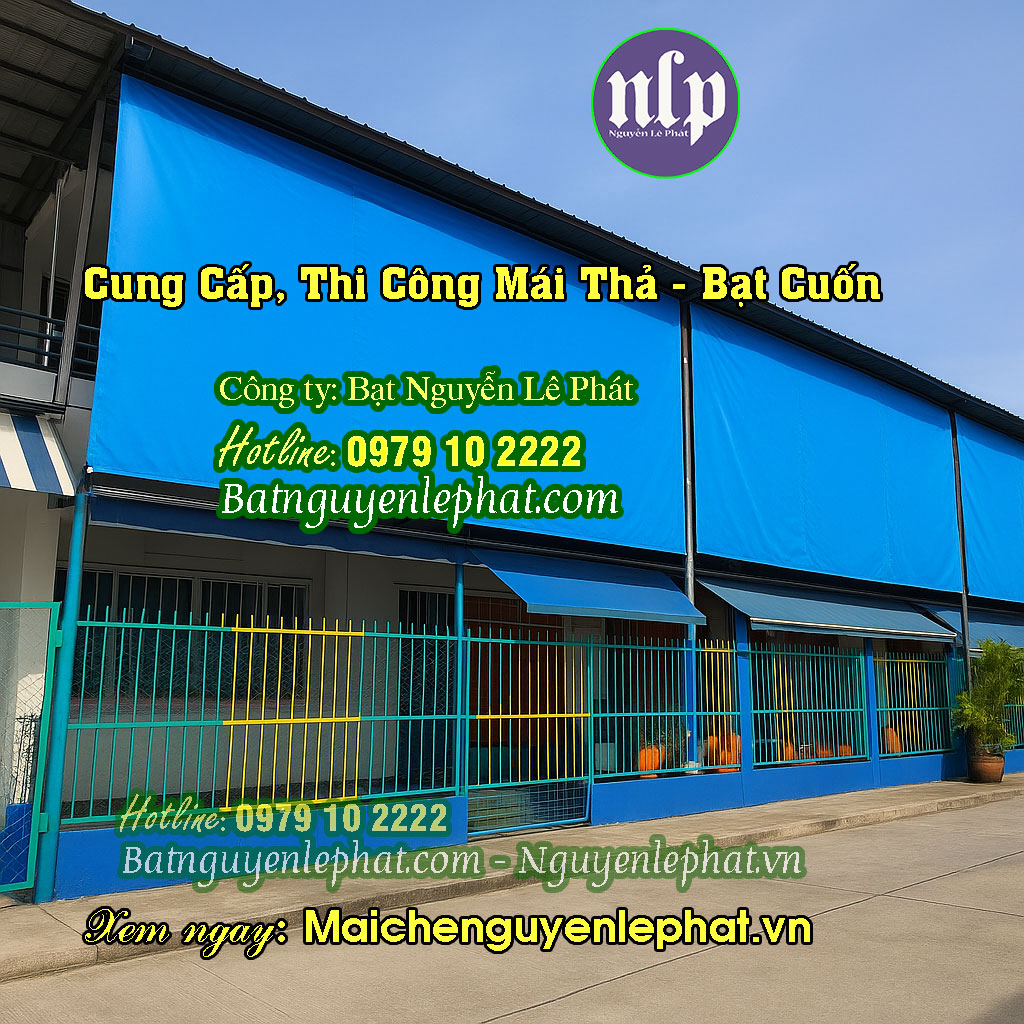 Bạt mái thả che nắng mưa