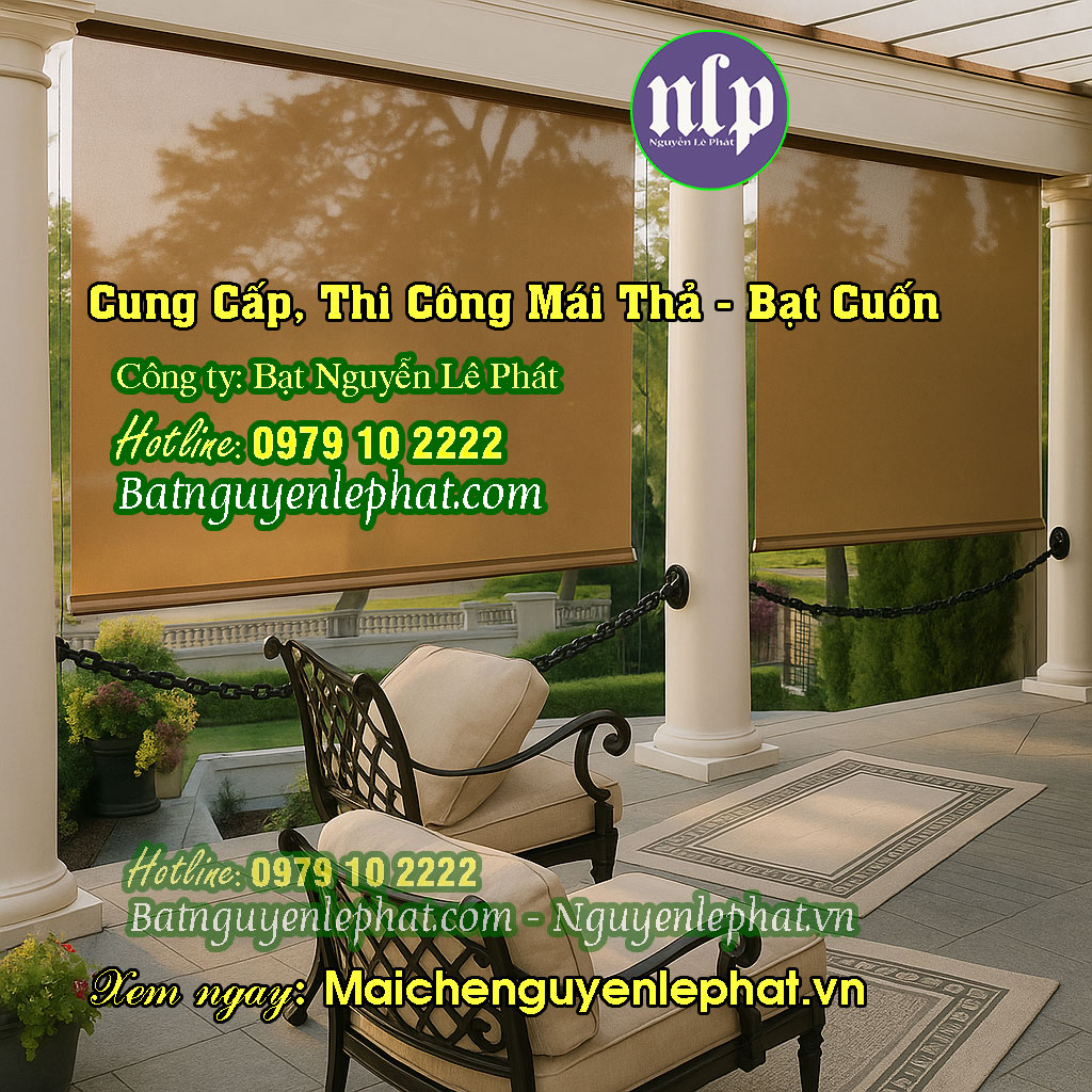 Bạt mái thả che nắng mưa