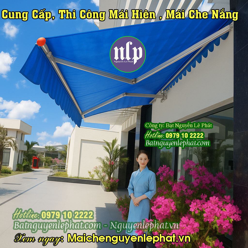 Mái hiên mái che nắng mưa tay quay
