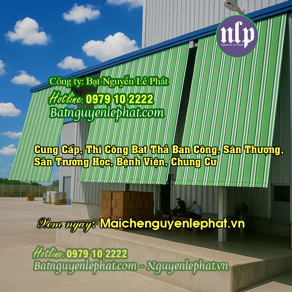 Bạt thả chống nắng hướng Tây nhà phố