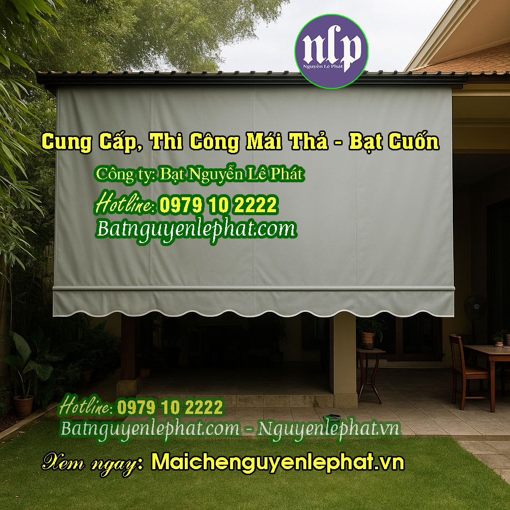 Rèm bạt thả che nắng mưa