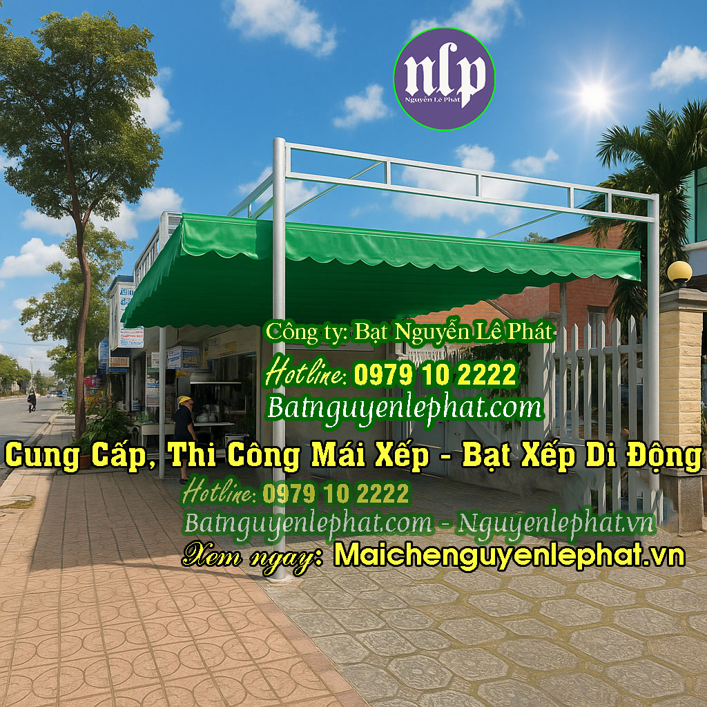 Lắp bạt kéo mái che di động Tây Ninh