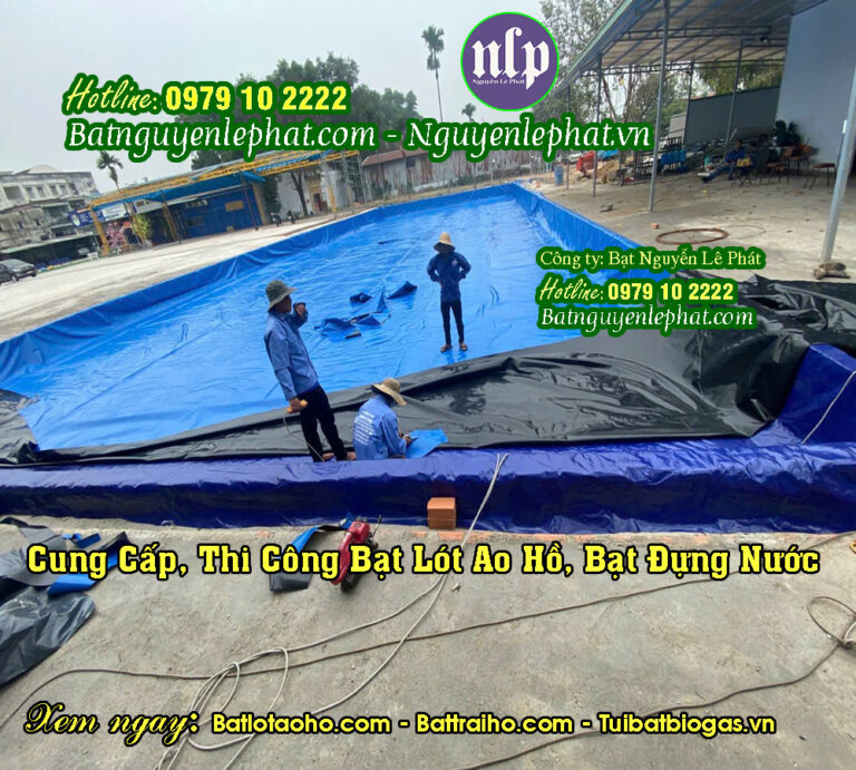 Bạt làm hồ bơi màu xanh đen