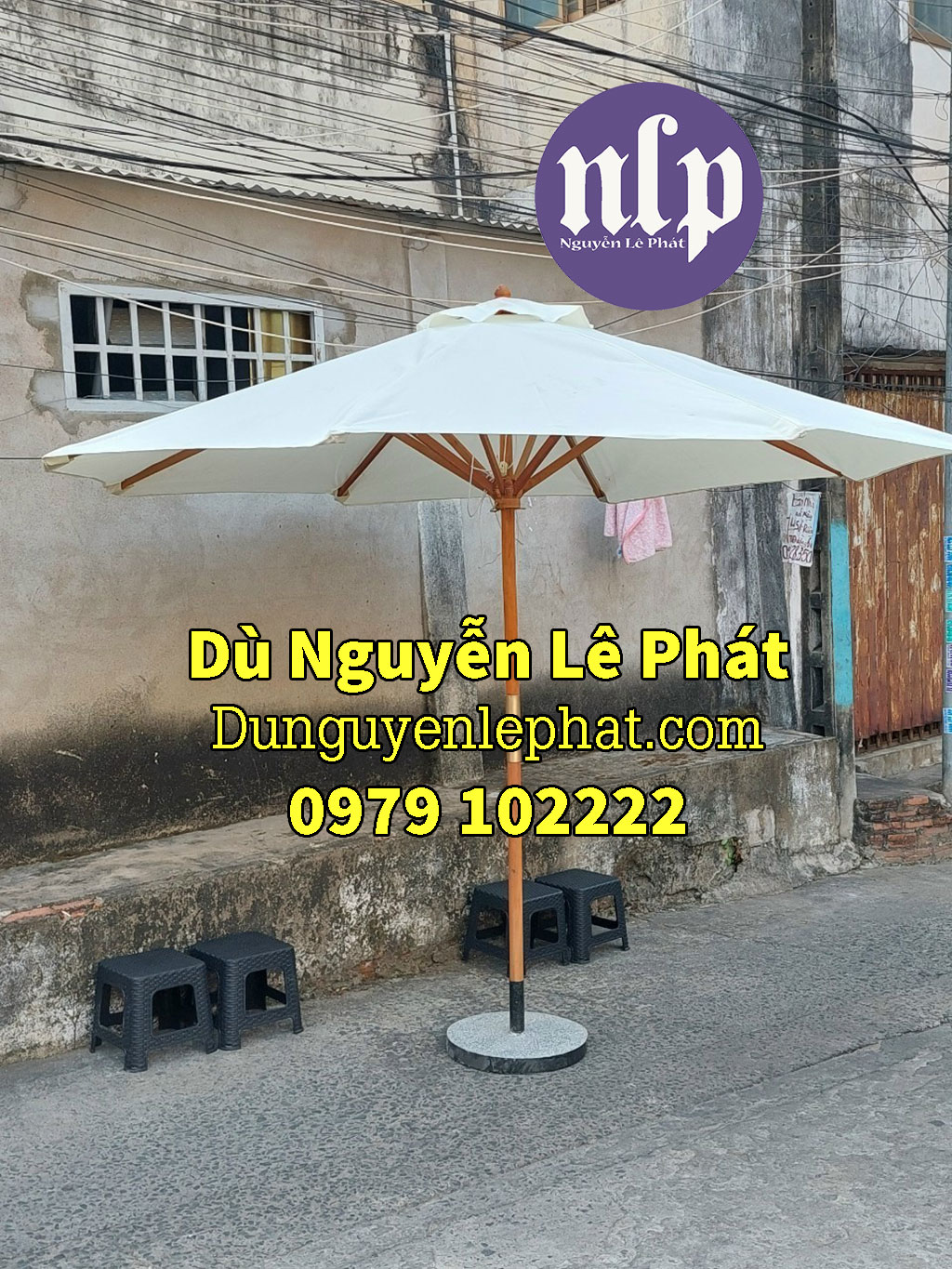 Mẫu dù che nắng quán cafe nhà bè
