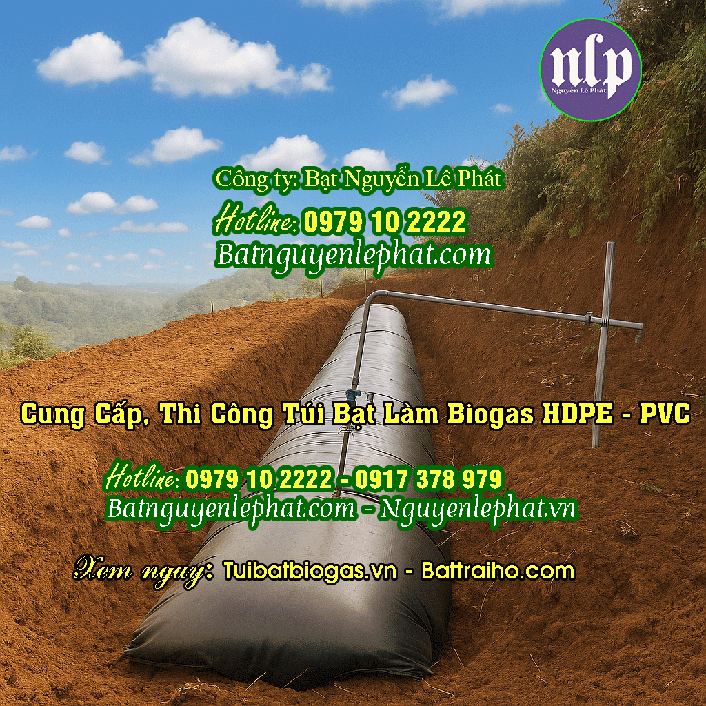 Túi Biogas, Túi Bạt Nhựa Chứa Khí Gas Trang Trại tại Ba Vì Hà Nội