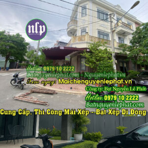 Lắp mái bạt che nắng mưa trước nhà