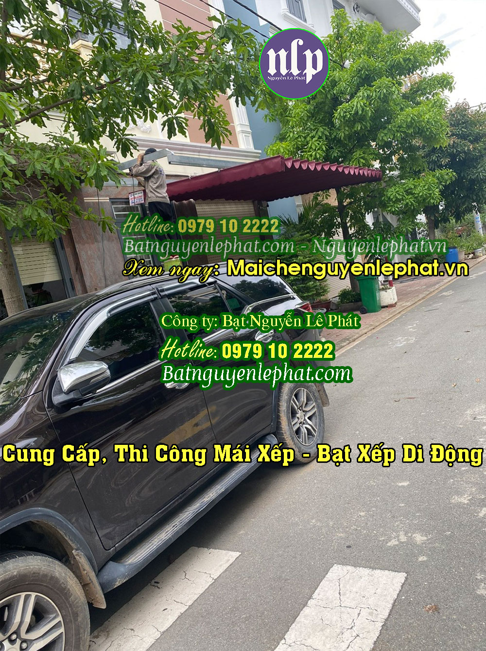 Lắp bạt mái che nhà để xe