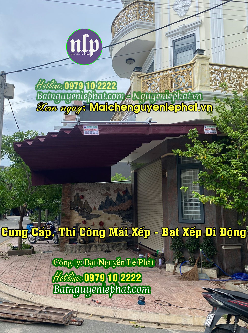 Lắp bạt mái che nhà để xe