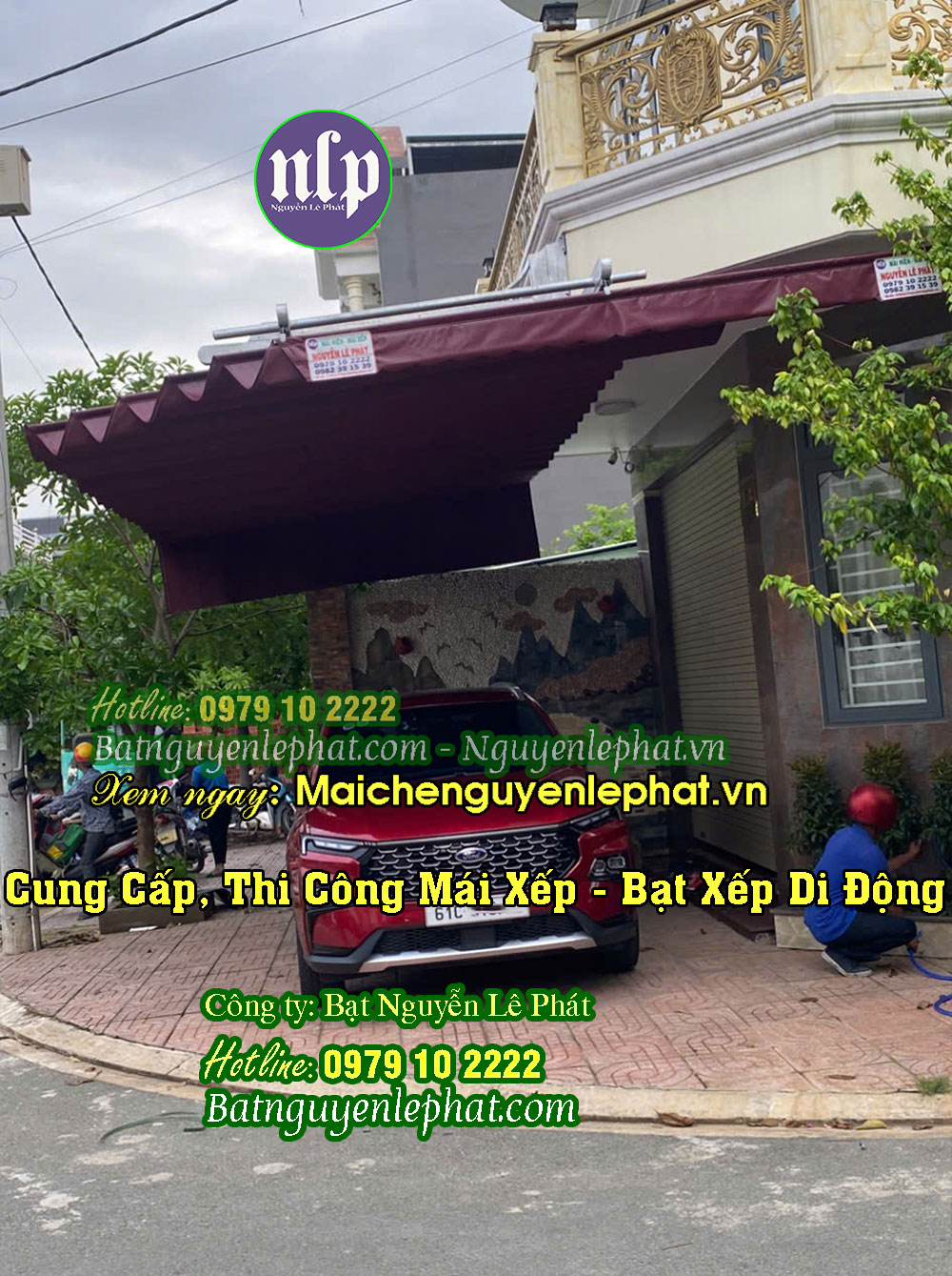 Lắp bạt mái che nhà để xe
