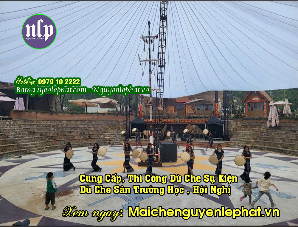 Dù che sự kiện sân trường 2 mái