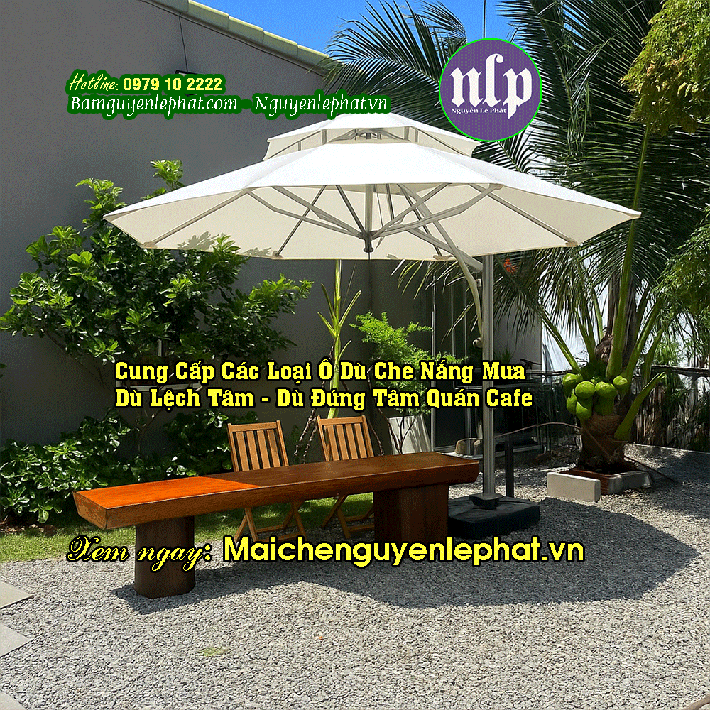 Dù Che Nắng Bán Hàng Ngoài Trời, Dù Che Quán Cà Phê Cafe tại Huyện Cần Giờ HCM