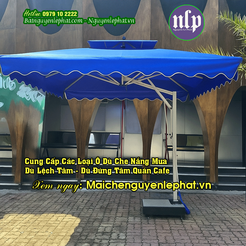 Dù che quán cafe Tân Uyên