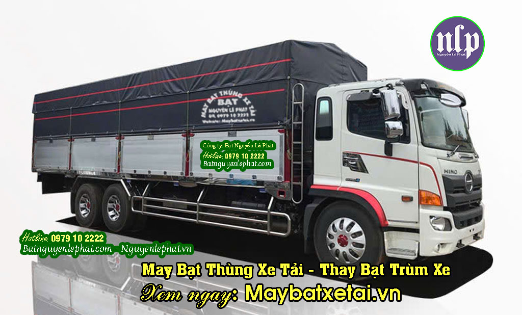 may bạt trùm xe container, xe ben, xe mui kín