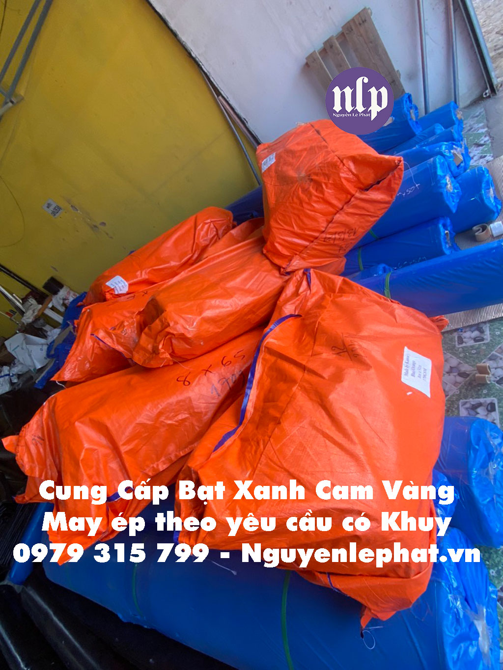 giá bạt xanh cam khổ 8m