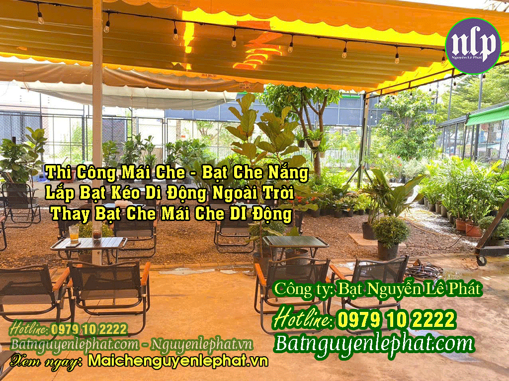 Dù lệch tâm vuông màu đỏ đô tại quán cafe sang trọng Thủ Đức