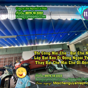 Thay bạt mái che nắng mưa nhà để xe