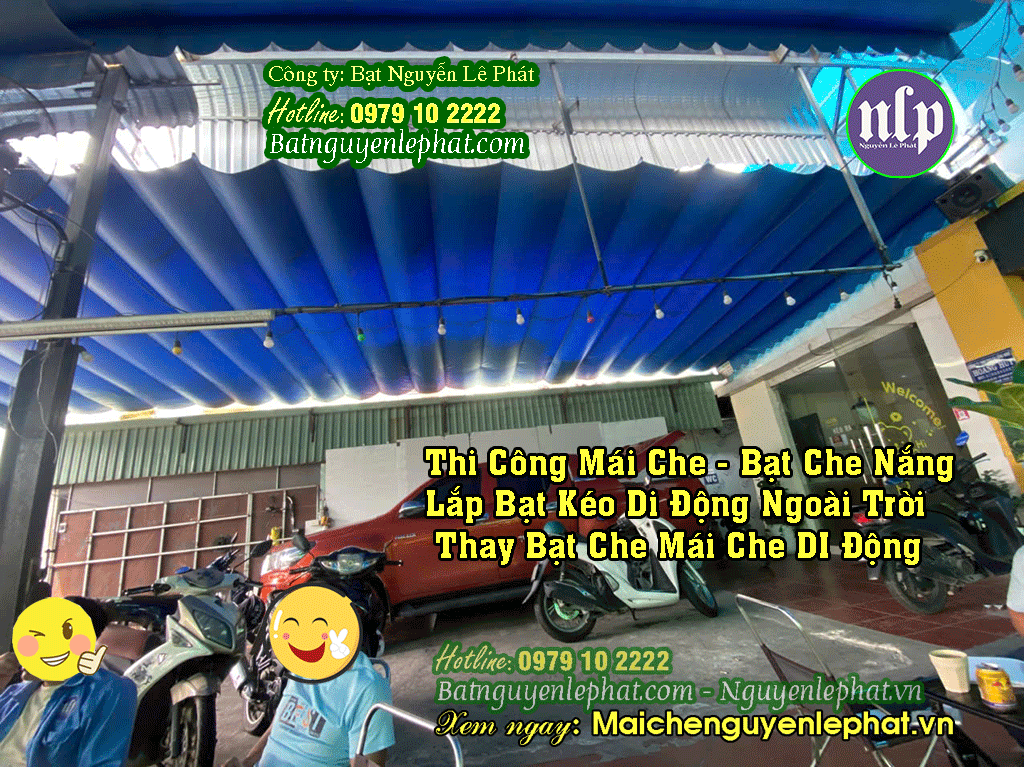 Thay bạt mái che nắng mưa nhà để xe