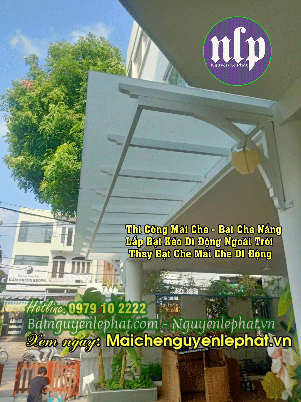 Thi công mái che di động Quận 9