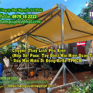 Mái hiên mái che chữ a có bánh xe tại Tân Uyên