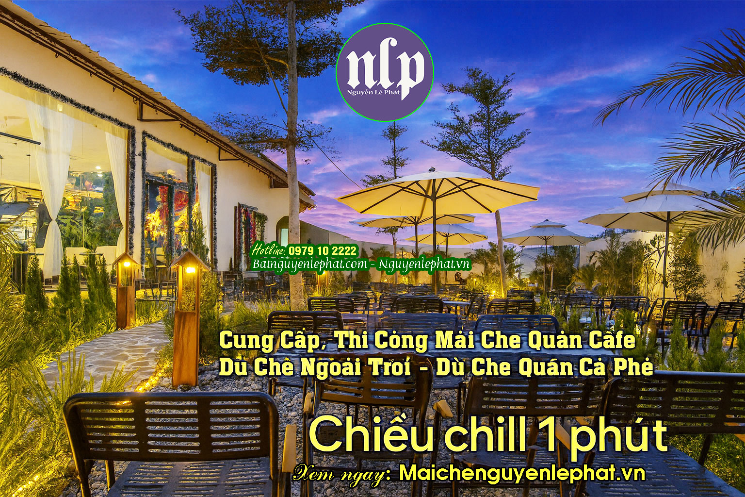 Ô dù che nắng quán cafe – đa dạng mẫu mã